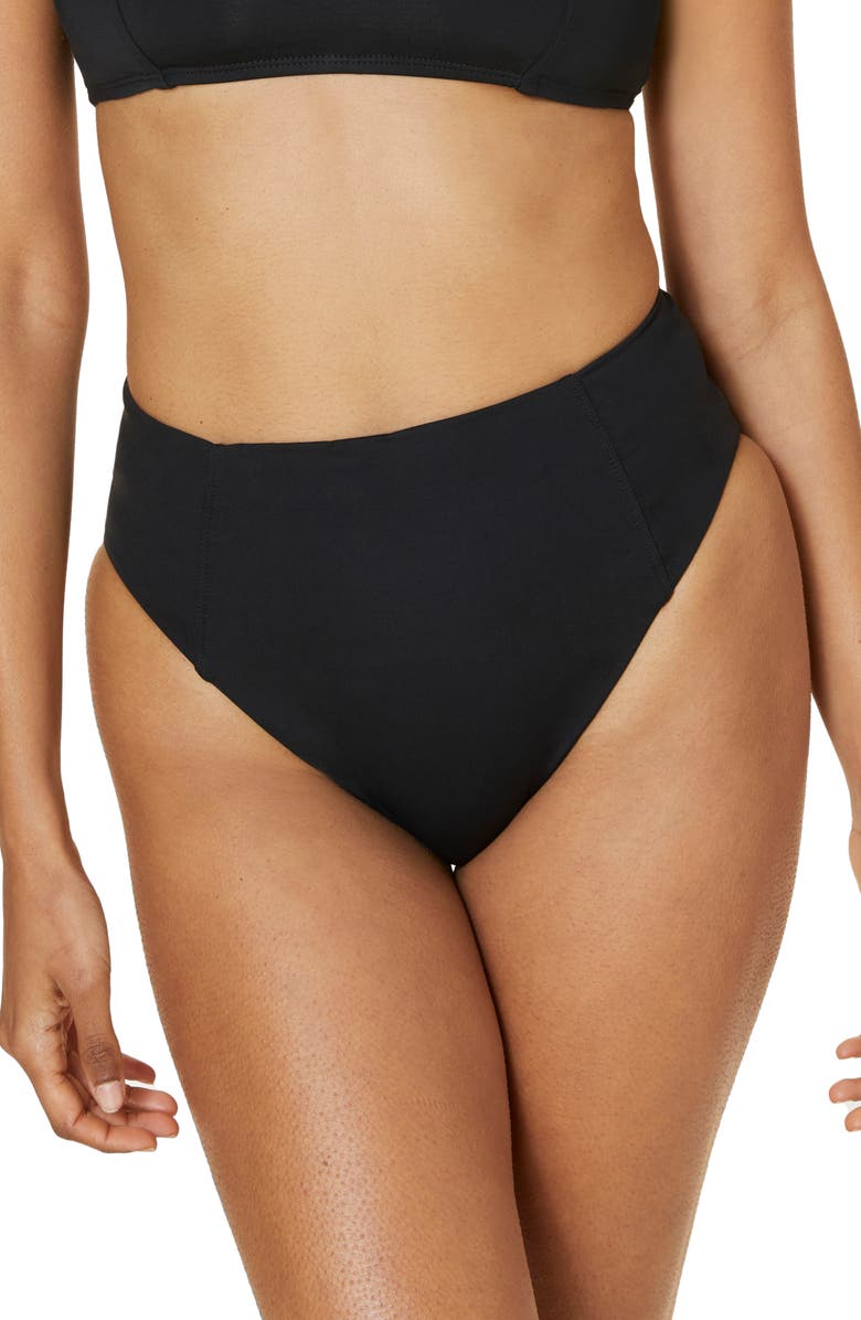 Andie High Waist Cheeky Bikini Bottoms, Main, color, 