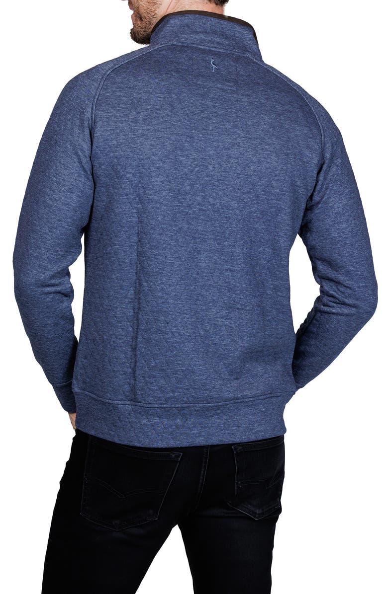 TailorByrd Hidden Snap Front Quilted Pullover, Alternate, color, Denim