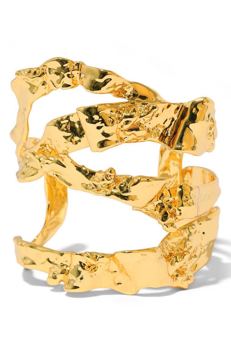 Alexis Bittar Brut Ribbon Cuff Bracelet, Main, color,