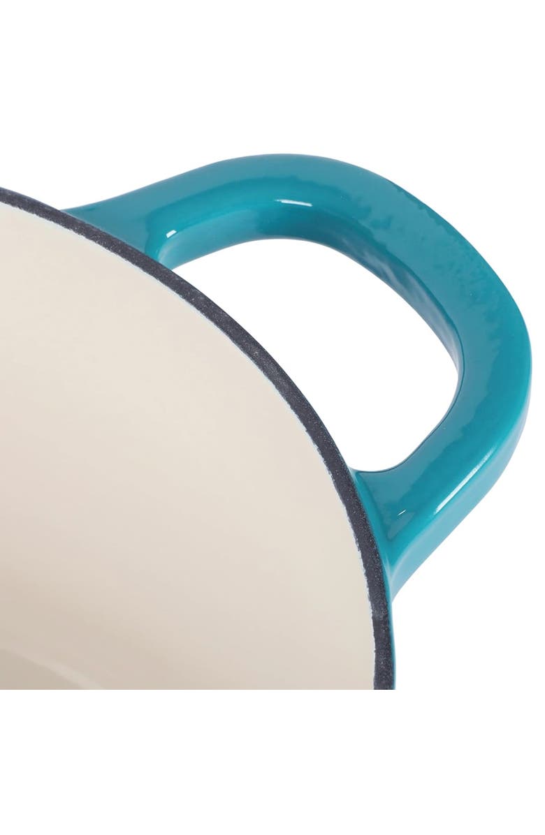 Crockpot 7 Quart Round Enameled Cast Iron Dutch Oven with Lid, Alternate, color, Blue