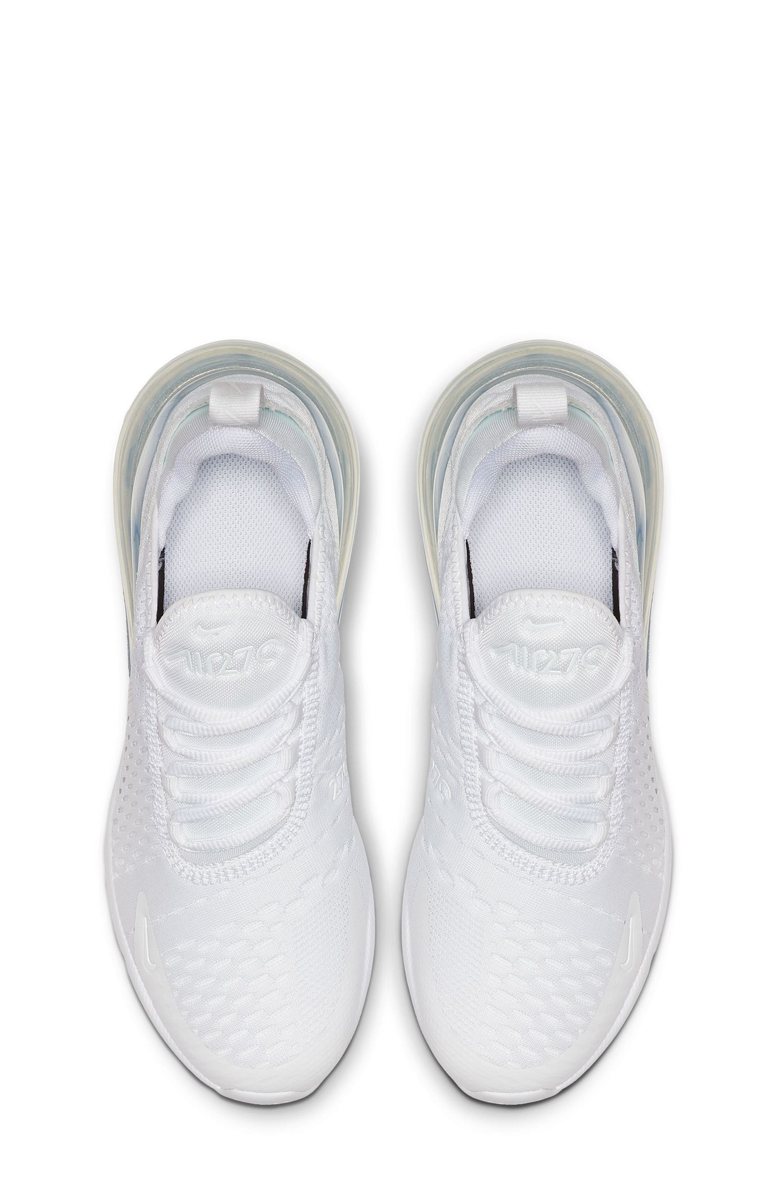 Nike Kids' Air Max 270 Sneaker, Alternate, color, 103 White/White