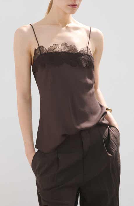 Lace Trim Satin Camisole