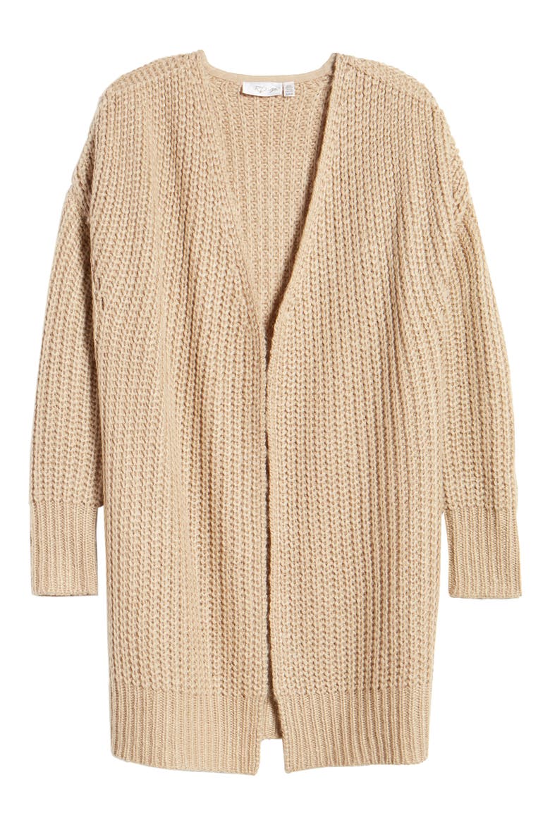 Open Front Cardigan, Alternate, color, IRISH CREAM