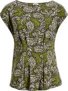 Anne Klein Print Cap Sleeve Top