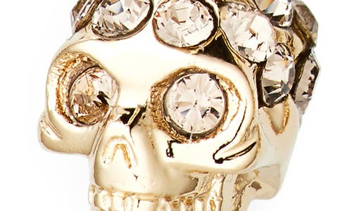 Alexander Mcqueen Skull Mini Hoop Earrings In Sand