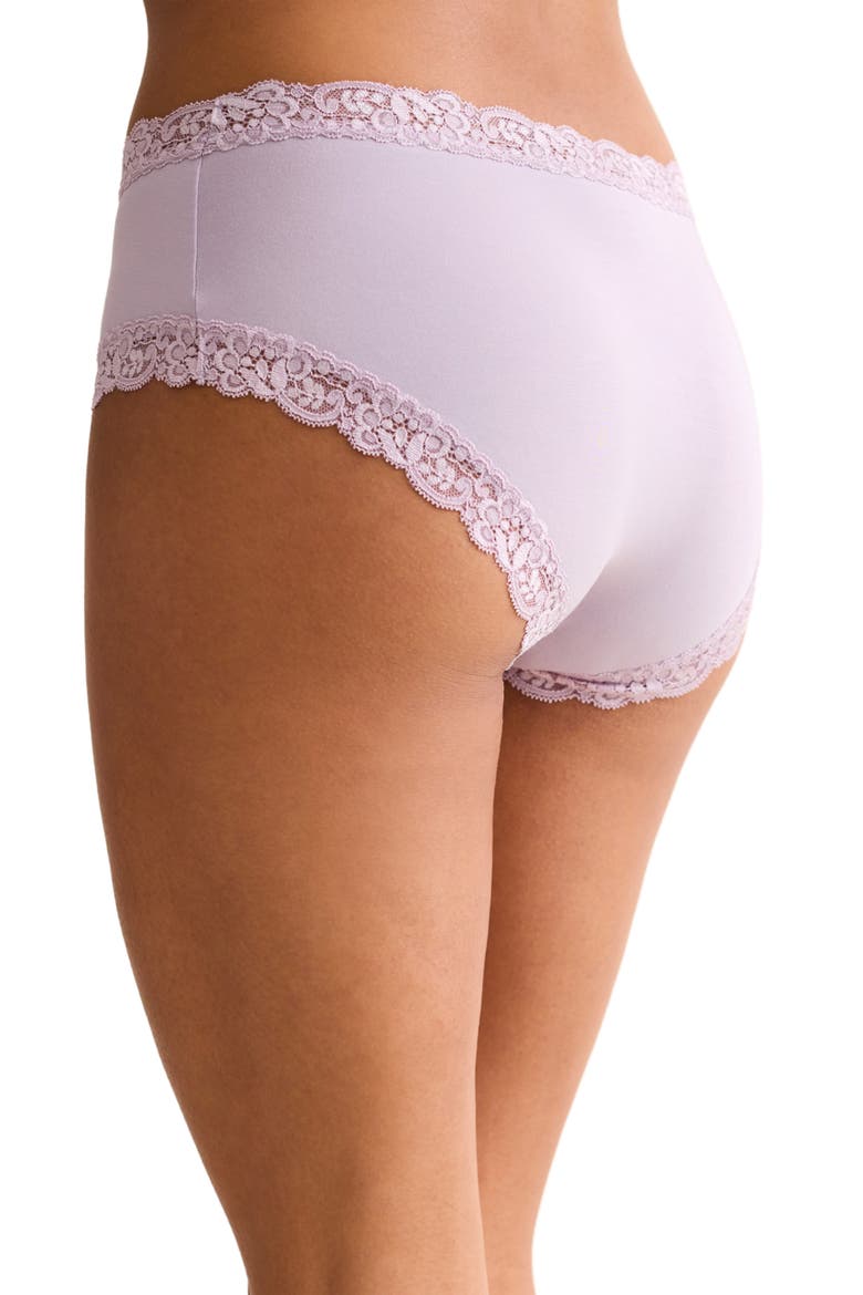 Iconic High Waist Boyshorts, Alternate, color, LAVENDER CREAM