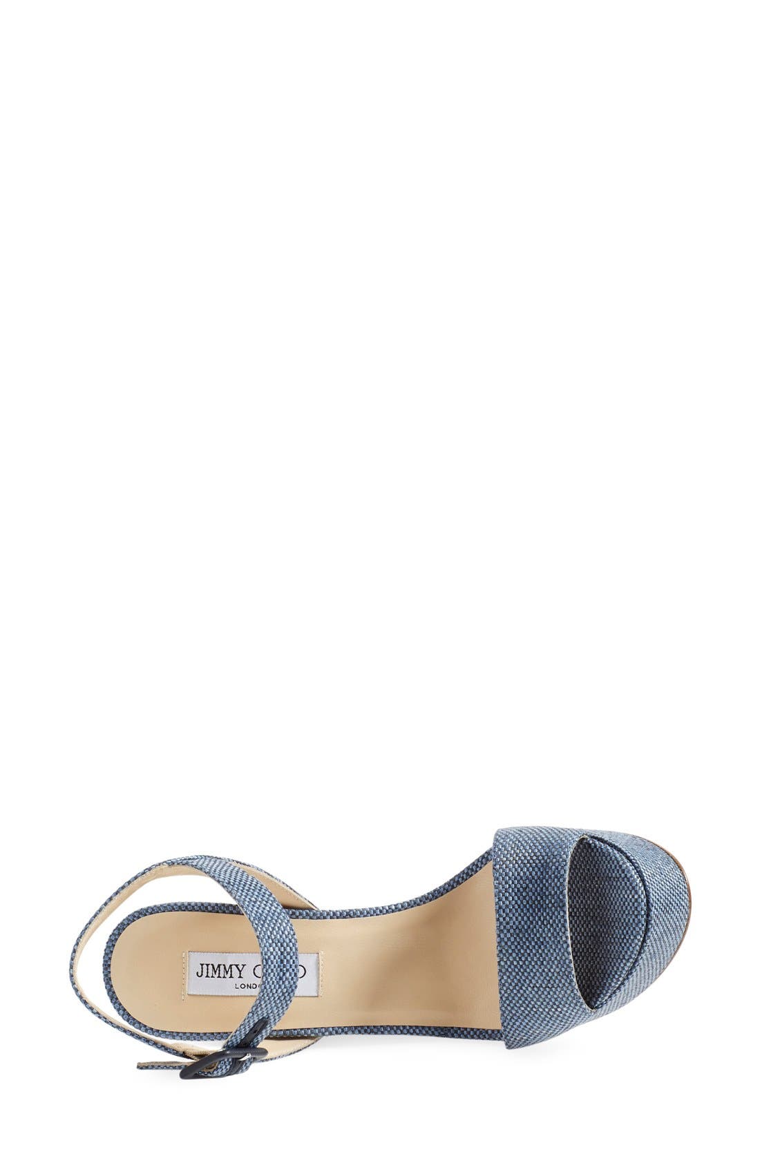 'Nico' Wedge Sandal, Alternate, color, NAVY FABRIC