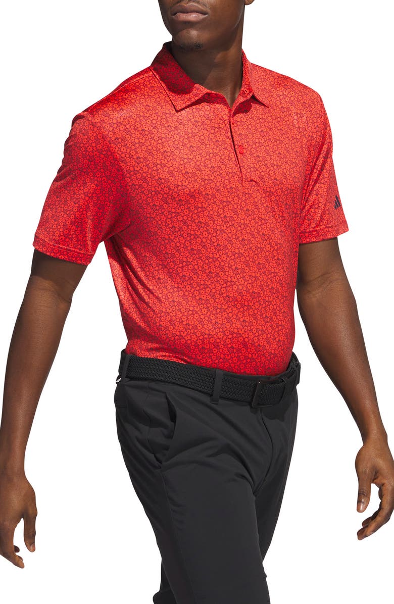 adidas Golf Ultimate365 Floral Print Performance Polo, Alternate, color, 