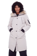 Alpine North LAURENTIAN - Vegan Down Long Parka Winter with Faux Fur Hood