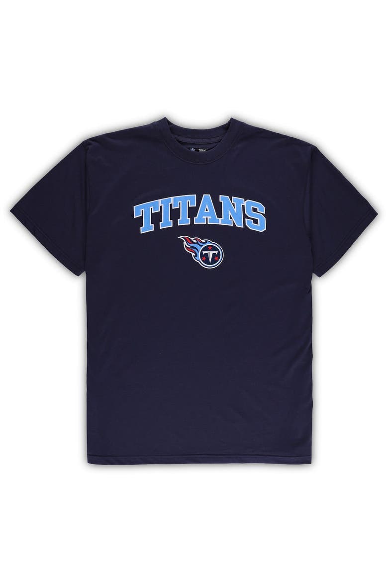 Men's Concepts Sport Navy/Heather Gray Tennessee Titans Big & Tall T-Shirt & Pajama Pants Sleep Set, Alternate, color, Navy