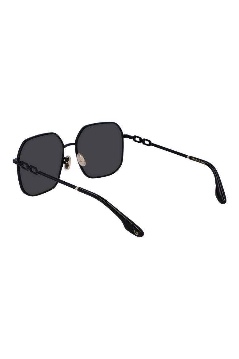 58mm Square Sunglasses, Alternate, color, BLACK