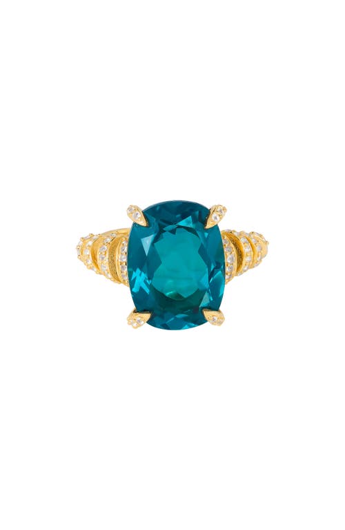 Ys Gems London Blue Topaz Ring In Blue