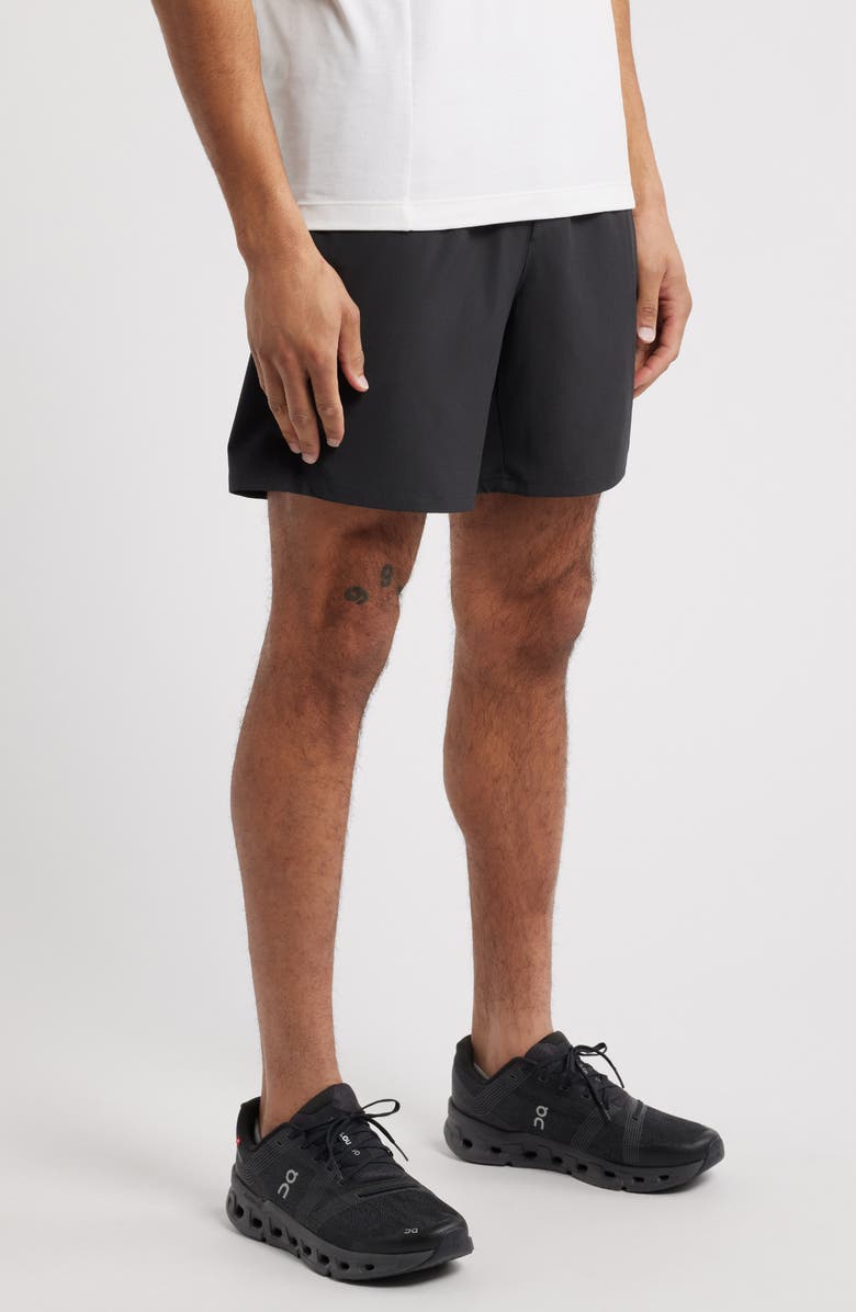 Zella Relay Training Shorts, Alternate, color, Black Caviar