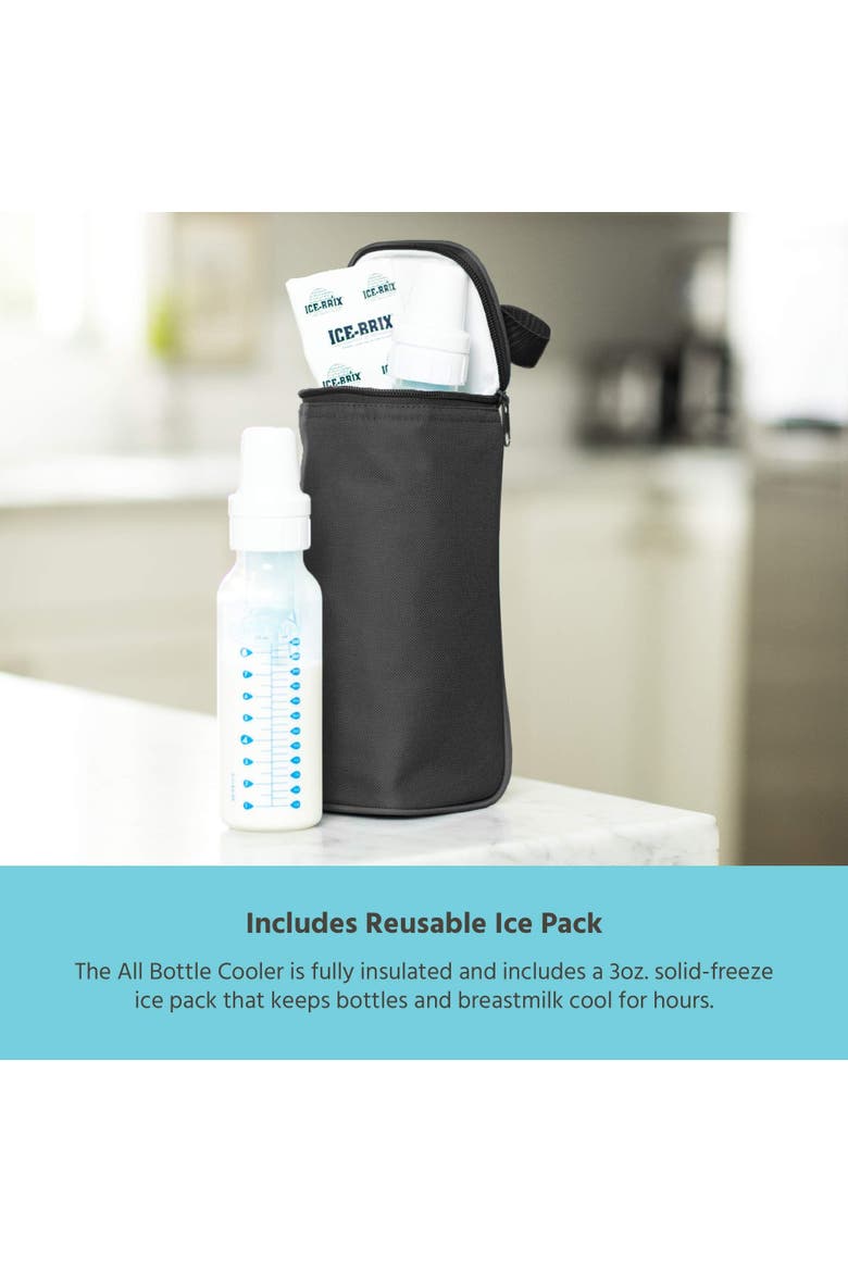 Breastmilk Cooler & Baby Bottle Bag, Insulated Leak Proof, Ice Pack Included, Single in Black, Alternate, color, Black