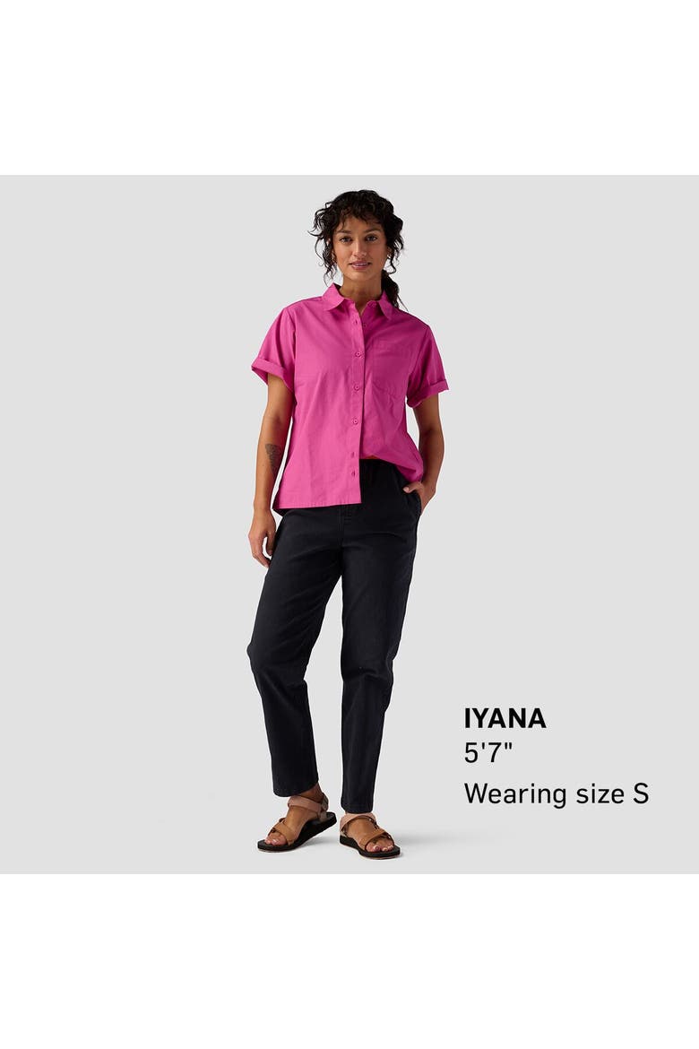 Cotton Button-Up - Women's, Alternate, color, Rose Violet