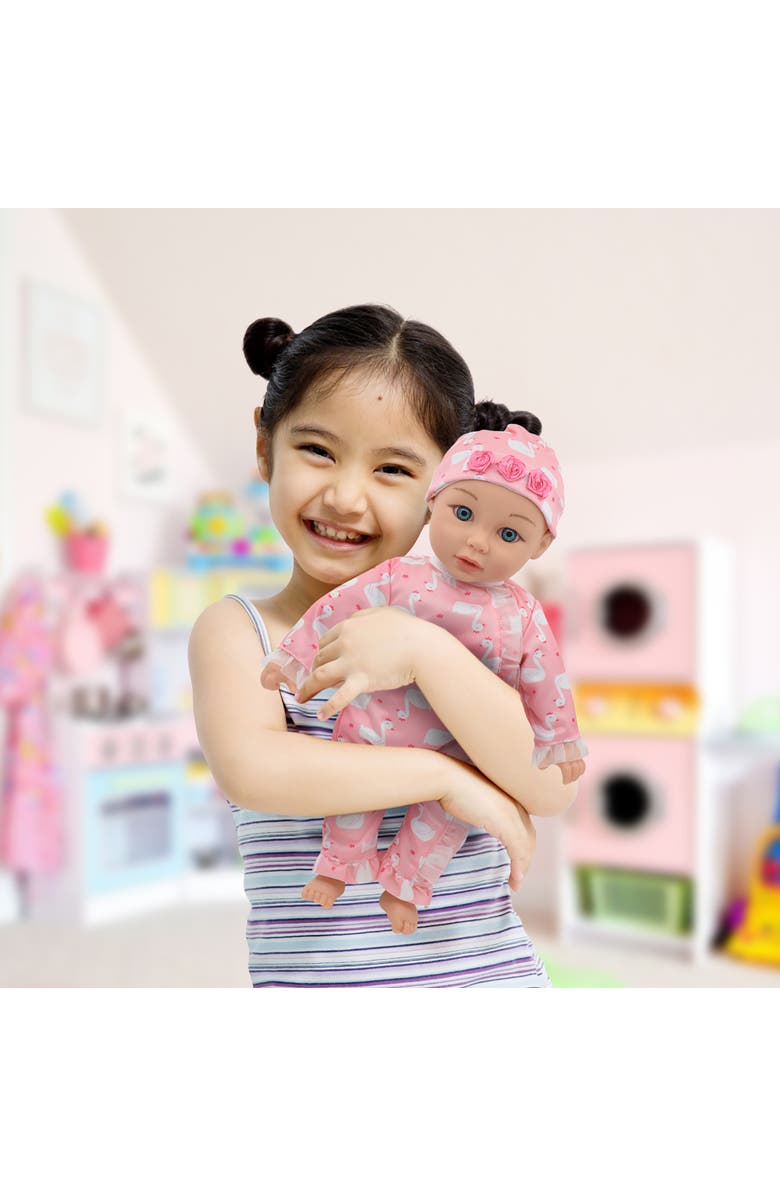 Little Darlings 14" Kiss N Tickles Baby Doll Pink, Alternate, color, Multicolored