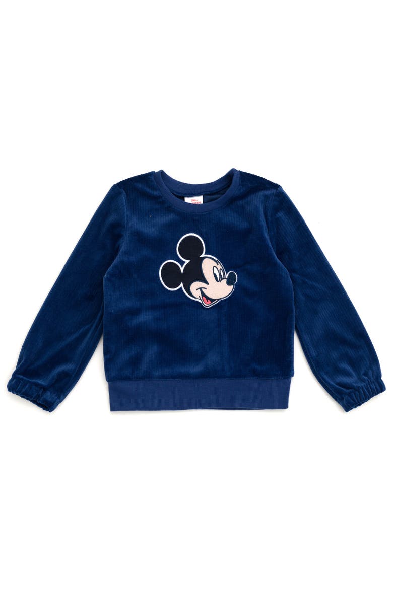 Velour Sweatshirt & Pants Set, Alternate, color, Mickey Mouse Blue