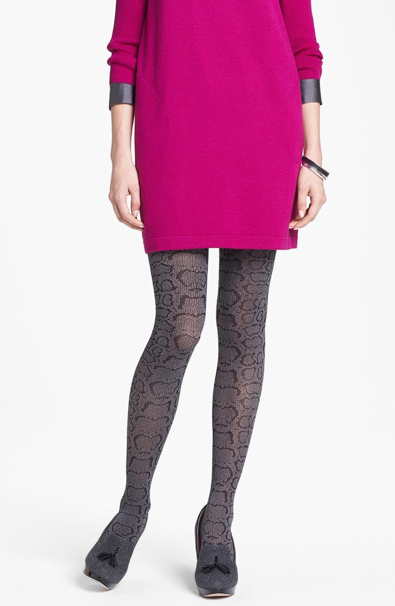 Calvin Klein Python Print Control Top Pantyhose, Main, color,