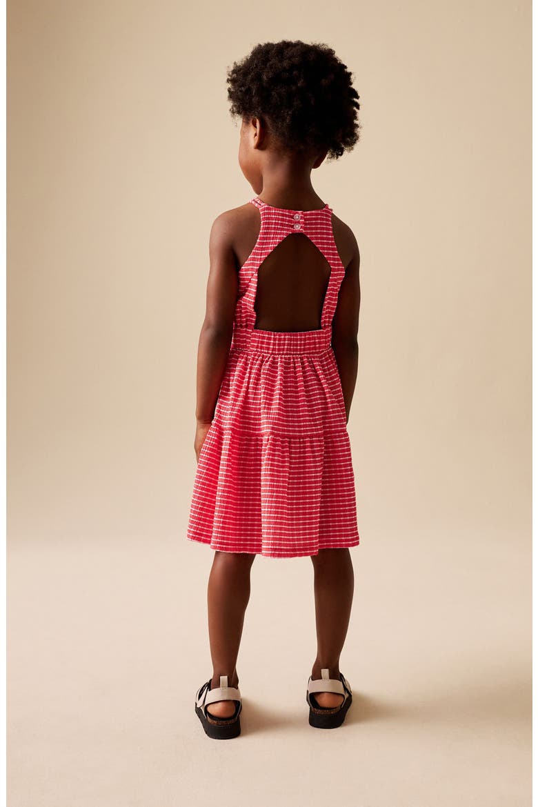 Kids' Stripe Crinkle Sundress, Alternate, color, RED