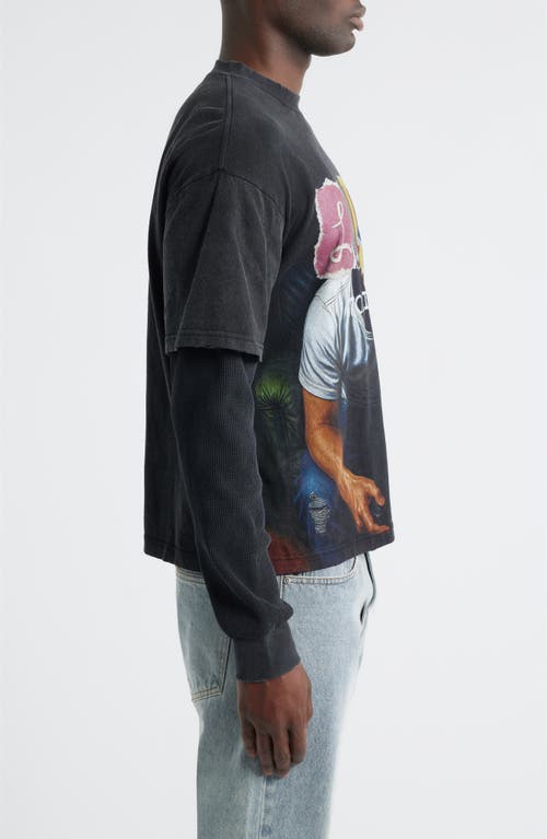 Rolling Loud Dorm Room Layered Look Graphic T-shirt In Black