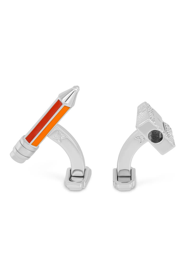 Sketch Cuff Links, Alternate, color, ORANGE