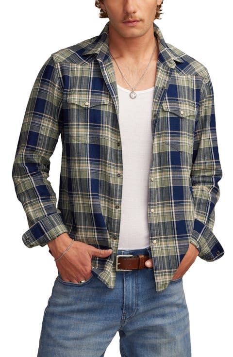 Plaid Snap-Up Western Shirt