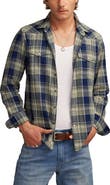 Lucky Brand Plaid Snap-Up Western Shirt
