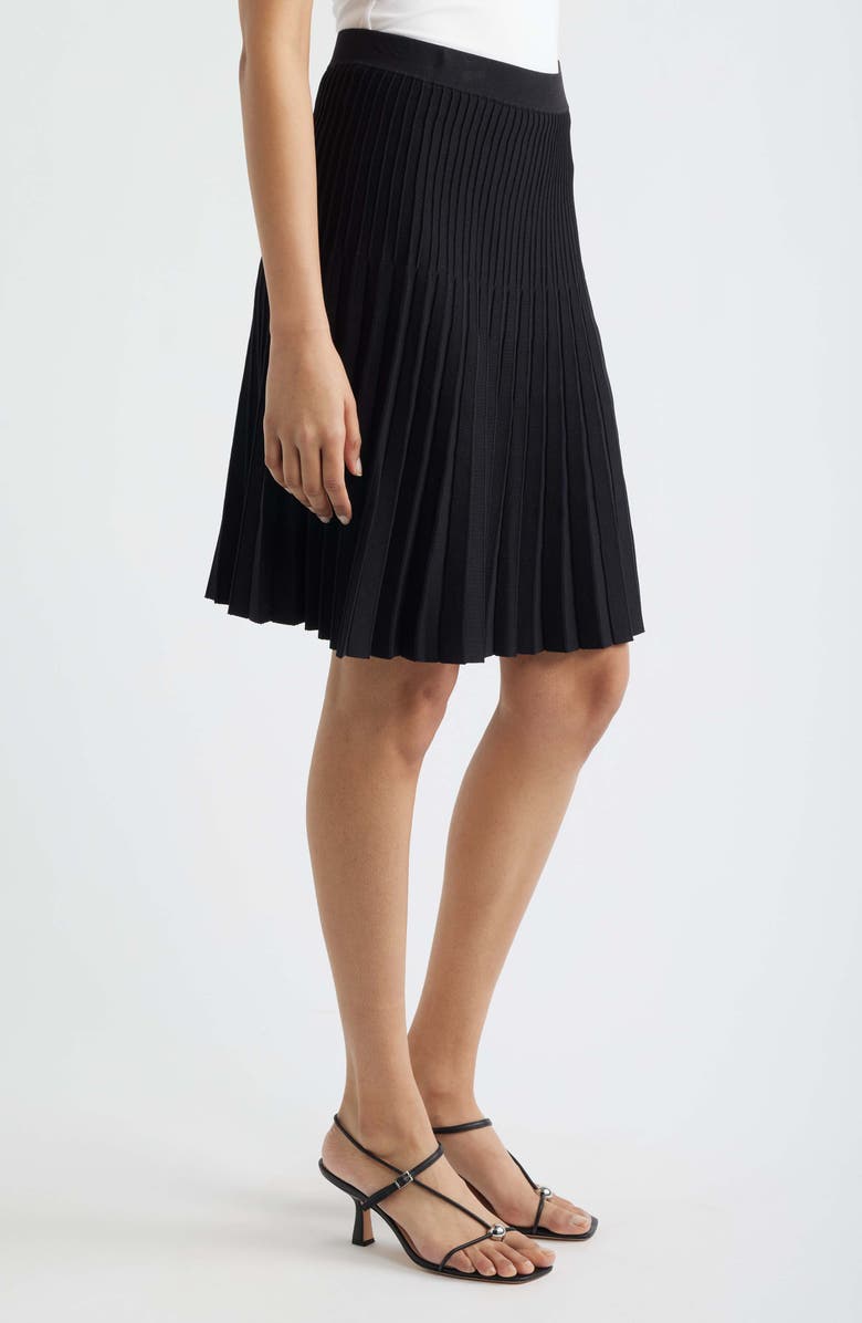 Halogen<sup>®</sup> Pleated Knit Skirt, Alternate, color, Rich Black