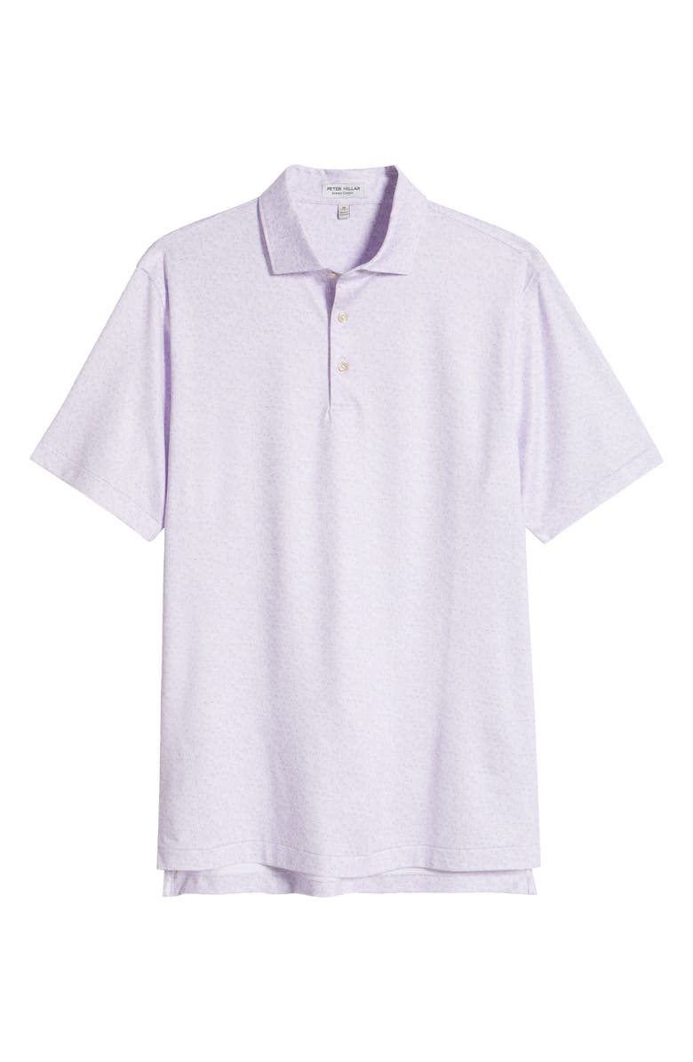 Peter Millar Getaway Performance Jersey Polo, Alternate, color, Lavendar/ White