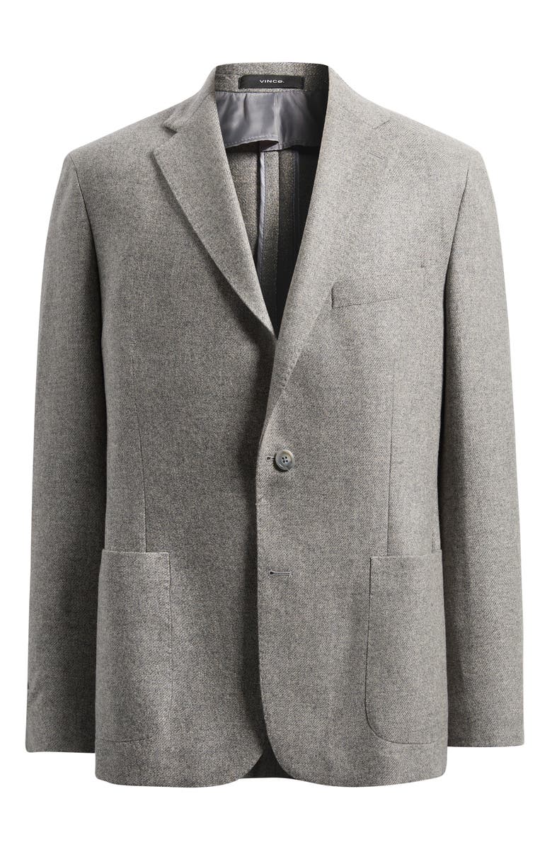 Vince Icon Relaxed Fit Heathered Grey Brushed Cashmere Sport Coat, Alternate, color, Light Grey