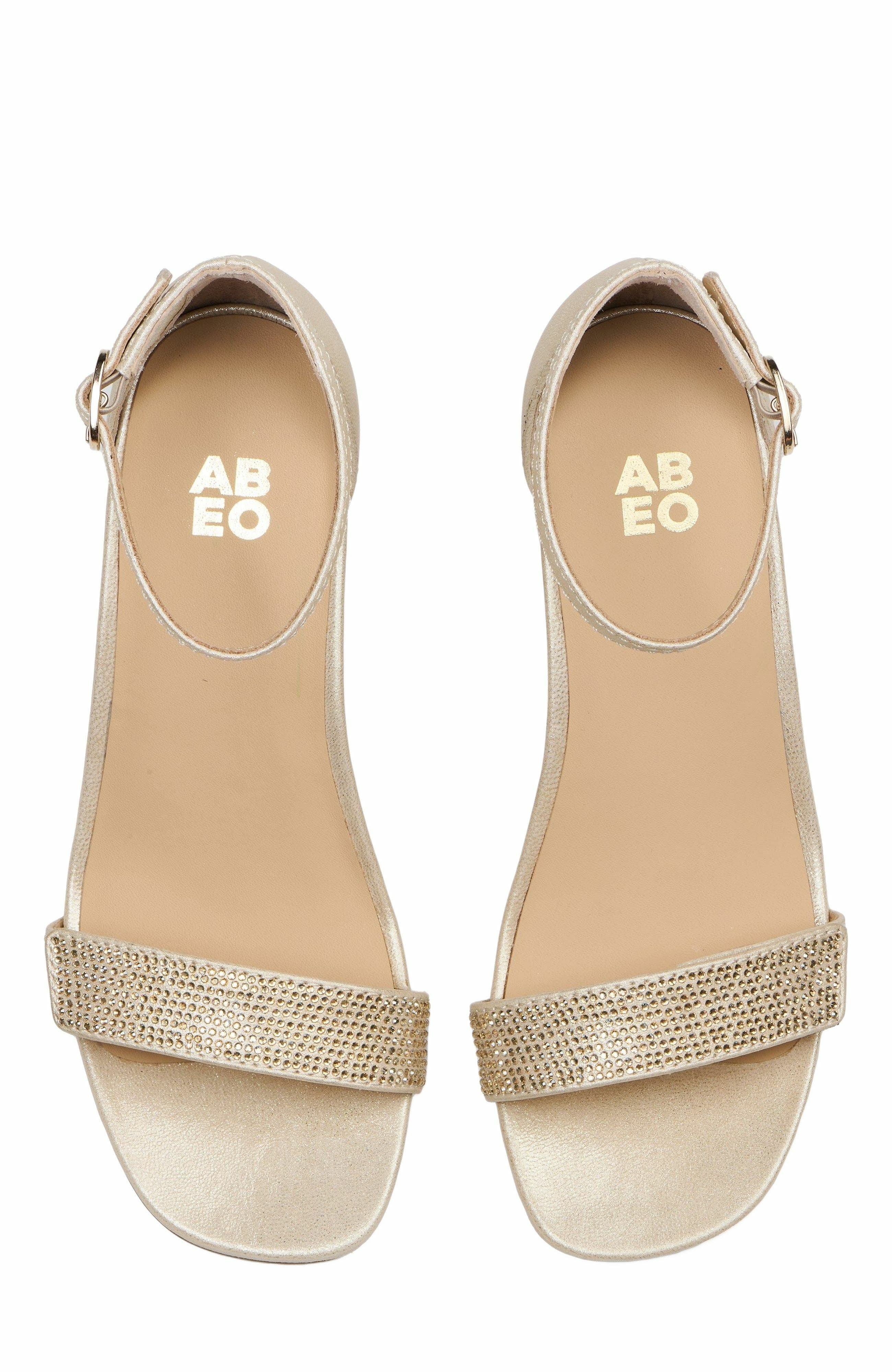 Avenue Strap Heels, Alternate, color, Gold Sparkle - Regular