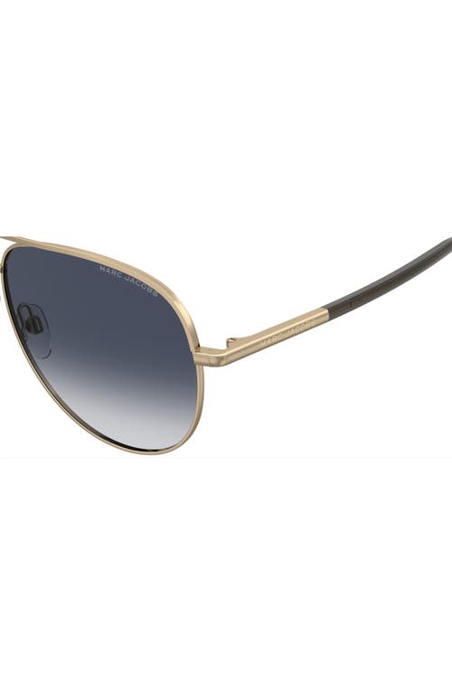 Marc Jacobs 61mm Gradient Pilot Sunglasses In Gold/dark Blue Sf