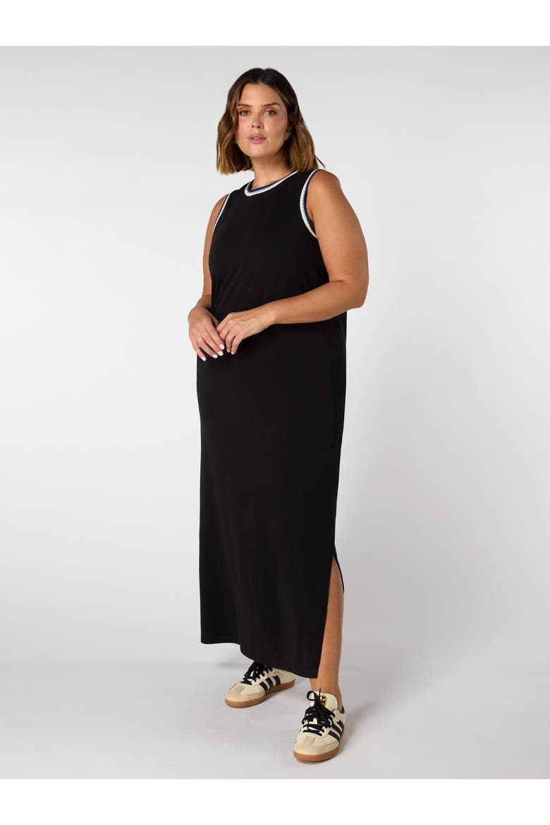 Crochet Trim Dress, Main, color, Black