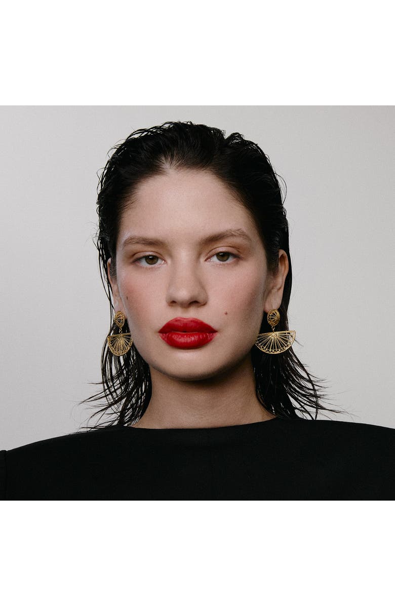 Freya Rose Turquoise Mountain Anahita Earrings, Alternate, color, Gold