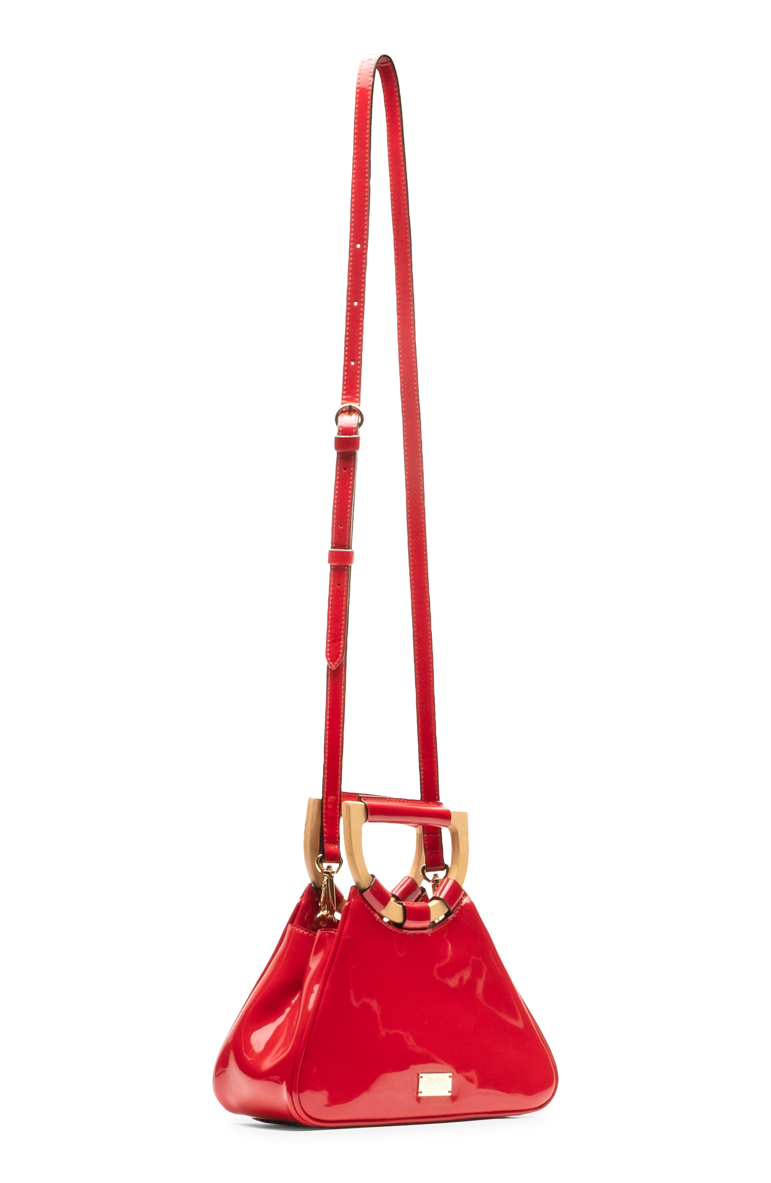 Raye Leather Top Handle Tote, Alternate, color, RED