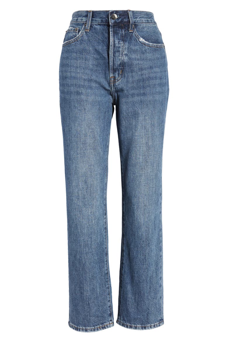 Charlie High Waist Ankle Straight Leg Jeans, Alternate, color, TERRACE