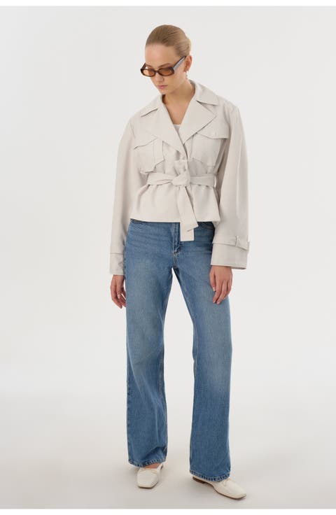 Quinn | Cropped Trench Coat