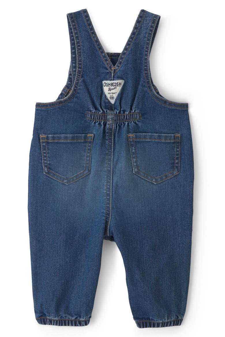 Kids' Denim Overalls, Alternate, color, DENIM OVERALL