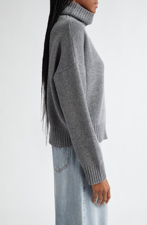 Shop Sporty And Rich Sporty & Rich Src Cashmere & Wool Turtleneck Sweater In Heather Gray