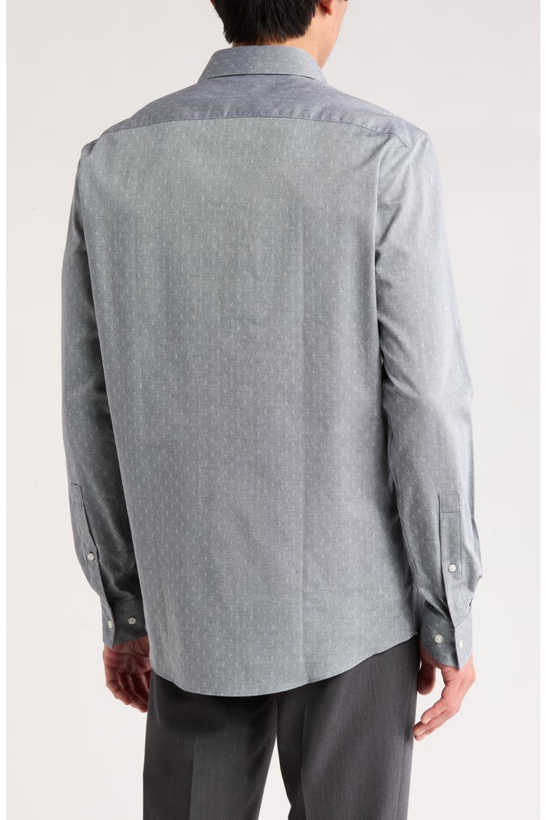 Valerio Modern Fit Cotton Dress Shirt, Alternate, color, DARK BLUE