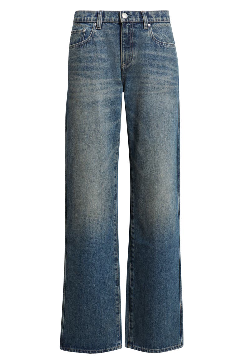 Drue Low Rise Straight Leg Jeans, Alternate, color, TINTED DARK
