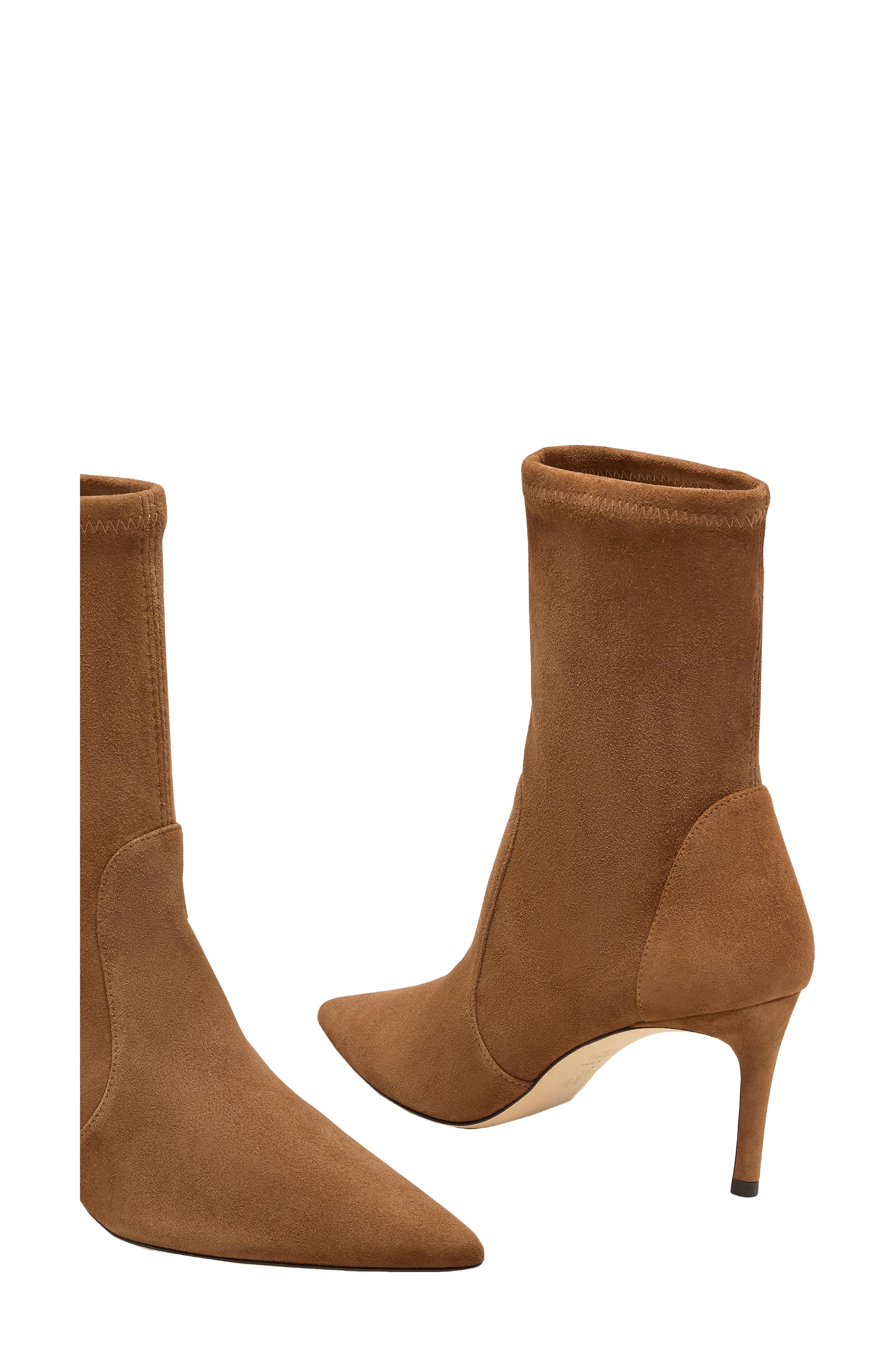 Stuart Pointed Toe Bootie, Alternate, color, TOASTED ALMOND