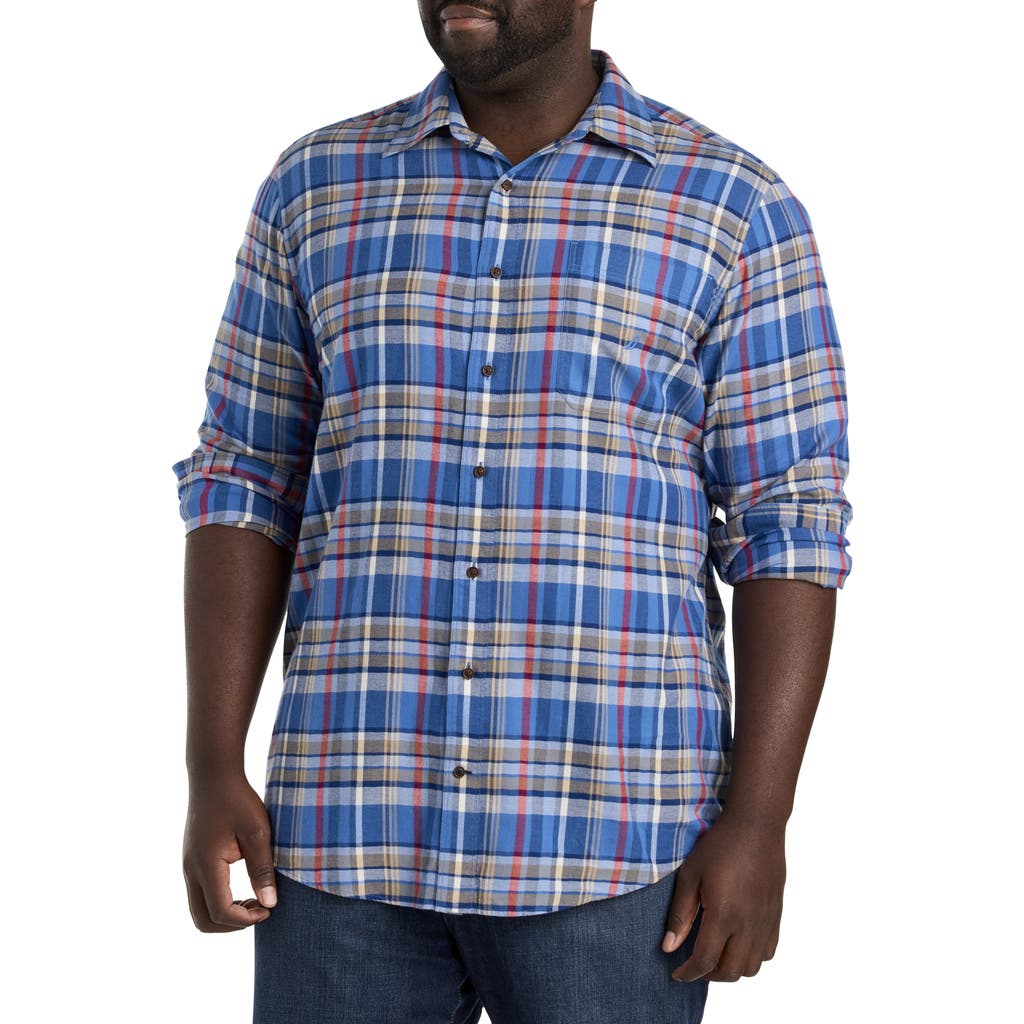 Nautica Mens Big & Tall Plaid Shirt In Blue