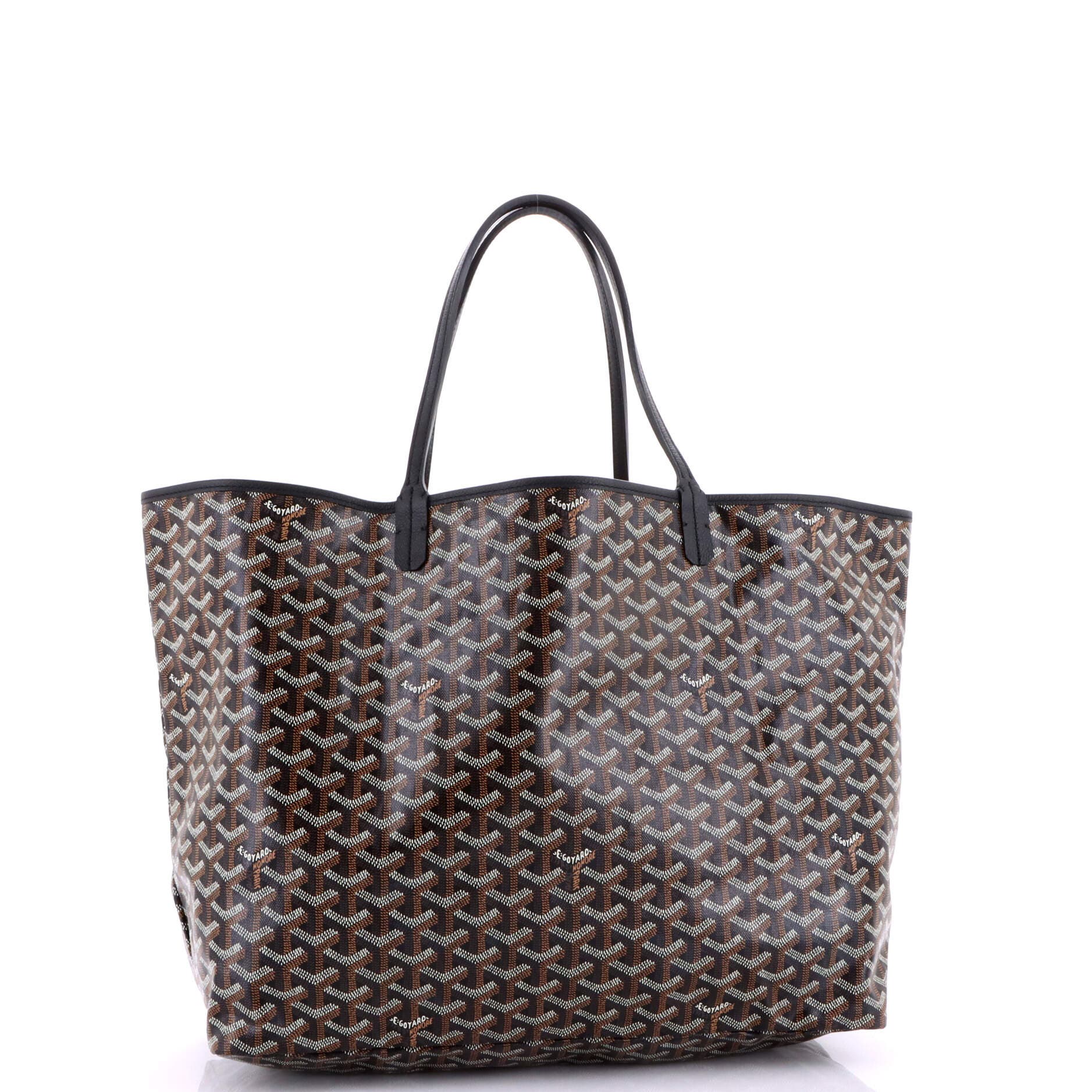 Pre-Owned Goyard Saint Louis Tote Coated Canvas GM, Alternate, color, Black