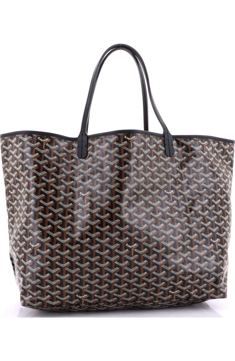 Pre-Owned Goyard Saint Louis Tote Coated Canvas GM, Alternate, color, Black