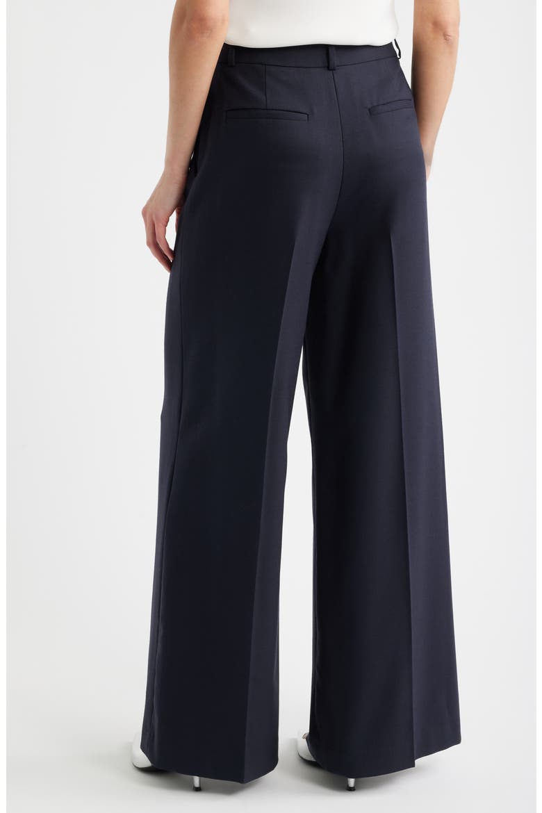 High Waist Flare Leg Pants, Alternate, color, DARK NAVY