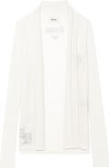 Zadig & Voltaire Robyn Beaded Heart Detail Tissue Weight Cashmere Cardigan