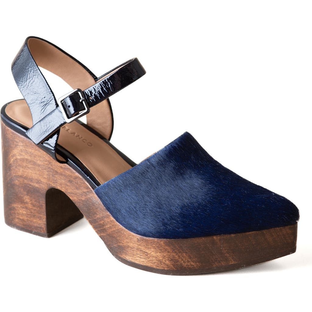 Huma Blanco Pearl Genuine Calf Hair Mary Jane Platform in Navy Calf Hair  product