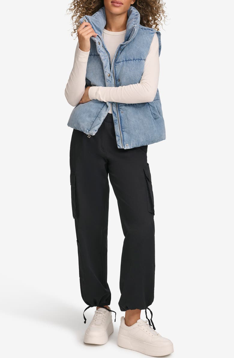 Levi's<sup>®</sup> Denim Puffer Vest, Alternate, color, Light Wash Denim