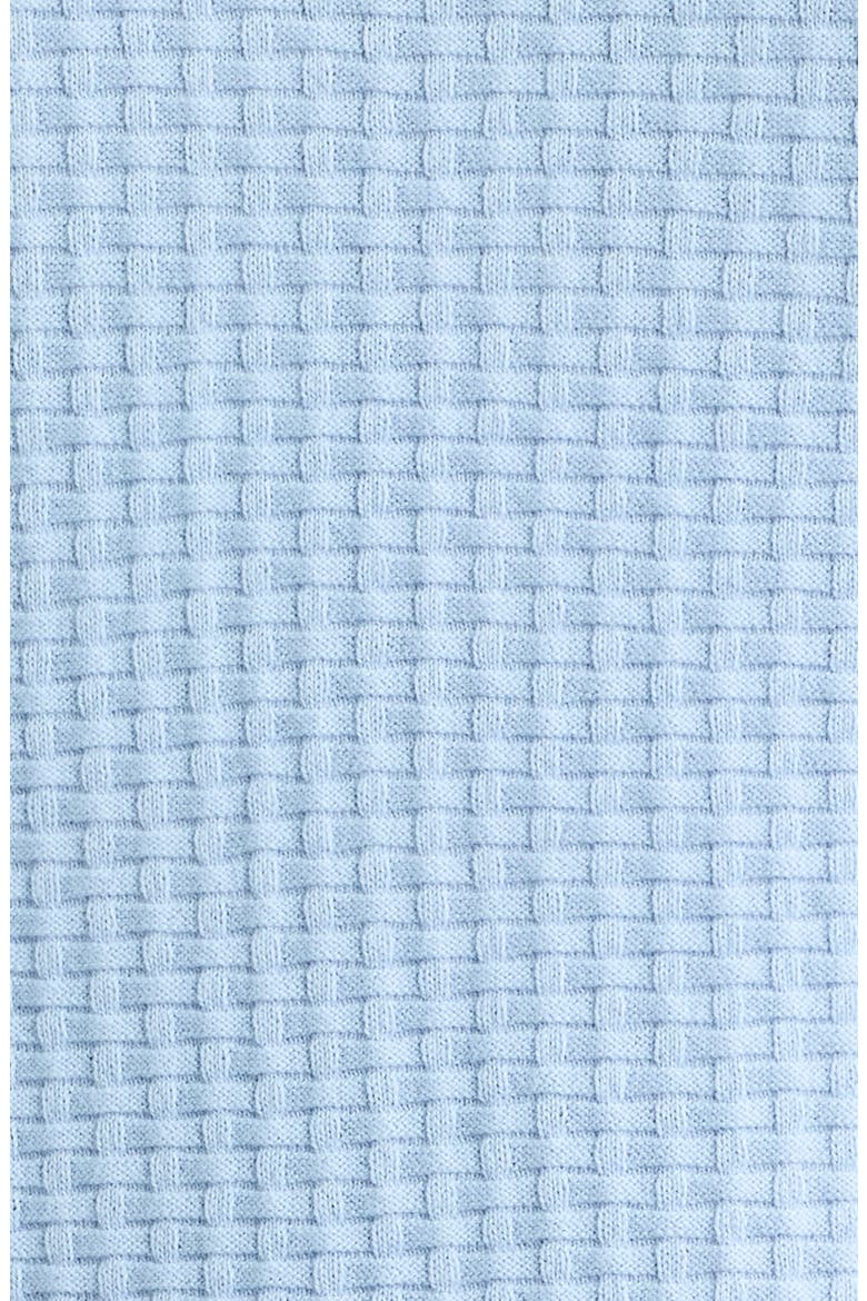 H-Nilton Short Sleeve Basket Weave Cotton Sweater, Alternate, color, LIGHT PAST/ BLUE